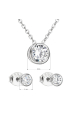 Obrázok pre Sada šperkov so zirkónom v bielej farbe náušnice a náhrdelník 19007.1