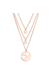 Obrázok pre Sada troch náhrdelníkov ružovo pozlátených so srdiečkami Mama & dcéry OB40
