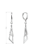 Obrázok pre Strieborné dlhé náušnice trojuholníky 61056