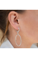 Obrázok pre Strieborné dlhé oválne náušnice 11608.1