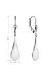 Obrázok pre Strieborné dlhé visiace náušnice kvapky 61086
