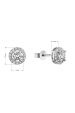 Obrázok pre Strieborné náušnice AURORA 11M00003 moissanite