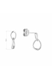 Obrázok pre Strieborné náušnice dva malé ovály 61045