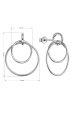 Obrázok pre Strieborné náušnice dvojitý kruh 61168