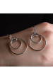 Obrázok pre Strieborné náušnice dvojitý kruh 61168
