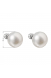 Obrázok pre Strieborné náušnice kôstky s bielou riečnou perlou 21005.1
