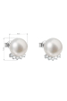 Obrázok pre Strieborné náušnice kôstky s bielou riečnou perlou 21020.1
