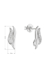 Obrázok pre Strieborné náušnice vlnky so zirkónmi 11446.1