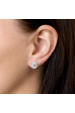 Obrázok pre Strieborné náušnice kôstky s kryštálmi Swarovski biele okrúhle 31111.1