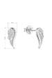 Obrázok pre Strieborné náušnice kôstky so zirkónmi biela krídla 11440.1