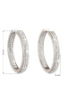 Obrázok pre Strieborné náušnice kruhy s kryštálmi Swarovski biely kruh 31122.1