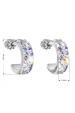 Obrázok pre Strieborné náušnice kruhy s kryštálmi Swarovski fialový polkruh 31118.3 Violet