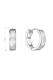 Obrázok pre Strieborné náušnice kruhy s perleťou 11428.1 perleť