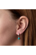 Obrázok pre Strieborné náušnice kruhy so zeleným syntetickým opálom 11404.3 green