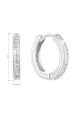 Obrázok pre Strieborné náušnice kruhy so zirkónom v bielej farbe 11316.1