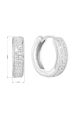 Obrázok pre Strieborné náušnice kruhy so zirkónom v bielej farbe 11317.1