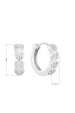 Obrázok pre Strieborné náušnice kruhy so zirkónom v bielej farbe 11323.1