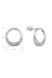 Obrázok pre Strieborné náušnice krúžky so zirkónmi 11528.1 crystal