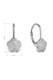 Obrázok pre Strieborné náušnice kvietky so zirkónmi 11503.1 crystal
