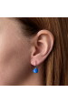 Obrázok pre Strieborné náušnice modrej opálovej guličky 11242.3