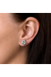 Obrázok pre Strieborné náušnice pecka s kryštálmi Swarovski biely kosoštvorec 31169.1