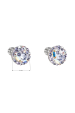 Obrázok pre Strieborné náušnice pecka s kryštálmi Swarovski fialové okrúhle 31336.3 violet