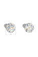 Obrázok pre Strieborné náušnice pecka s kryštálmi Swarovski modré okrúhle 31336.3 light sapphire