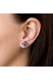 Obrázok pre Strieborné náušnice pecka s kryštálmi Swarovski modrý kosoštvorec 31169.3 blue style