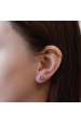 Obrázok pre Strieborné náušnice pecka so Swarovski kryštálmi fialové okrúhle 31113.3 violet