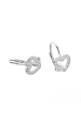 Obrázok pre Strieborné náušnice prepletené srdiečka 11718.1