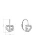 Obrázok pre Strieborné náušnice prepletené srdiečka 11718.1