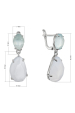 Obrázok pre Strieborné náušnice s akvamarínom a chalcedónom 11740.3