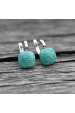 Obrázok pre Strieborné náušnice s amazonitom 11732.3