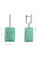 Obrázok pre Strieborné náušnice s amazonitom 11743.3