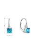 Obrázok pre Strieborné náušnice s modrými zirkónmi 11631.3