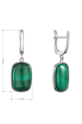 Obrázok pre Strieborné náušnice s prírodným malachitom 11741.3