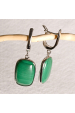 Obrázok pre Strieborné náušnice s prírodným malachitom 11741.3