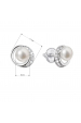 Obrázok pre Strieborné náušnice s riečnou perlou a zirkónmi 21098.1S