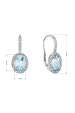 Obrázok pre Strieborné náušnice so sky topazy 11492.3