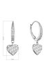 Obrázok pre Strieborné náušnice so zaveseným srdiečkom 11720.1