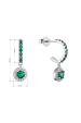 Obrázok pre Strieborné náušnice so zelenými zirkónmi 11794.3 emerald