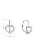 Obrázok pre Strieborné náušnice srdca 11716.1