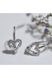 Obrázok pre Strieborné náušnice srdca 11717.1