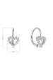 Obrázok pre Strieborné náušnice srdca 11717.1
