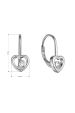 Obrázok pre Strieborné náušnice srdca so zirkónom 11514.1 crystal