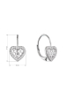 Obrázok pre Strieborné náušnice srdiečka 11715.1
