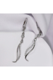 Obrázok pre Strieborné náušnice visiace dlhé vlnky 11541.1