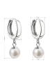 Obrázok pre Strieborné náušnice visiace s bielou riečnou perlou 21008.1