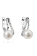 Obrázok pre Strieborné náušnice visiace s bielou riečnou perlou 21024.1