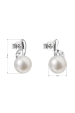 Obrázok pre Strieborné náušnice visiace s bielou riečnou perlou 21029.1